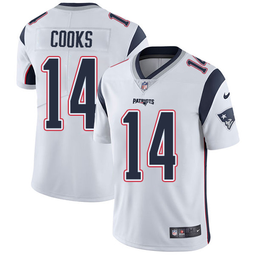 Nike Patriots #14 Brandin Cooks White Men's Stitched NFL Vapor Untouchable Limited Jersey